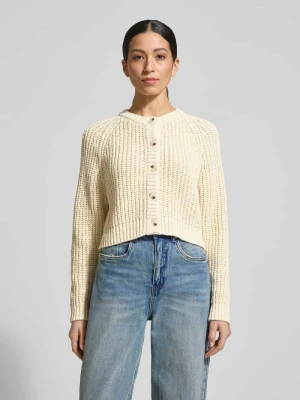 Kardigan rozpinany z okrągłym dekoltem Oui