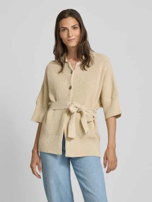 Kurtka z dzianiny z wiązanym paskiem More