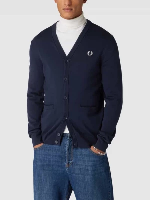 Kurtka z dzianiny z wyhaftowanym logo Fred Perry