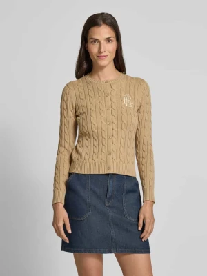 Kurtka z dzianiny z wyhaftowanym logo Lauren Ralph Lauren