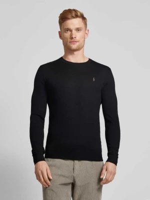 Sweter z dzianiny o kroju slim fit z czystej wełny Polo Ralph Lauren