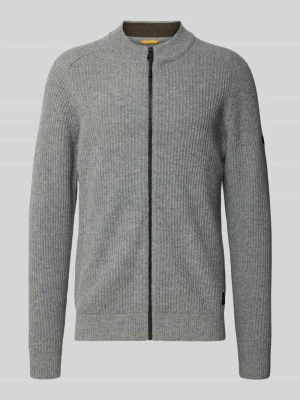 Kurtka z dzianiny z zamkiem błyskawicznym camel active