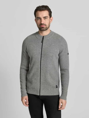 Kurtka z dzianiny z zamkiem błyskawicznym camel active