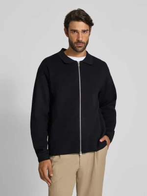 Kurtka z dzianiny z zamkiem błyskawicznym dwustronnym model ‘BRADFORT’ Jack & Jones Premium