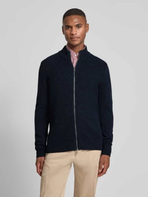 Kurtka z dzianiny z żywej wełny z zamkiem błyskawicznym dwustronnym maerz muenchen