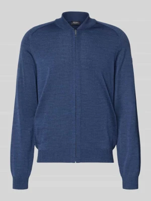 Kurtka z dzianiny z żywej wełny z zamkiem błyskawicznym maerz muenchen