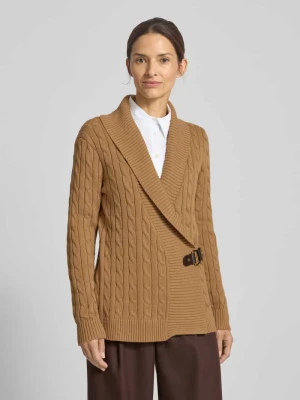 Kurtka z dzianiny ze ściegiem warkoczowym model ‘DONATO’ Lauren Ralph Lauren