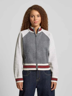 Kurtka z dzianiny ze stójką model ‘ZIPPED BACK INTARSI’ Guess Jeans