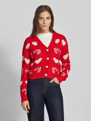 Kurtka z dzianiny ze świątecznym motywem model ‘CANDYHEARTS’ Vero Moda