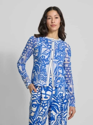 Kurtka z dzianiny ze wzorem na całej powierzchni i listwą guzikową Marc Cain