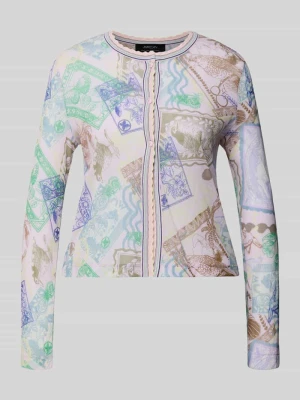 Kurtka z dzianiny ze wzorem na całej powierzchni i okrągłym dekoltem Marc Cain