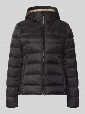 Kurtka puchowa z efektem pikowania z detal z logo model 'Charme' Blauer Usa Czarny