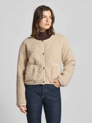 Kurtka z futerka typu teddy z zapięciem na guziki ZABAIONE