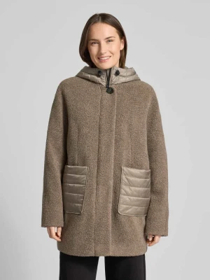 Kurtka z futerka z mieszanki wełny z kapturem i nakładanymi kieszeniami Gil Bret