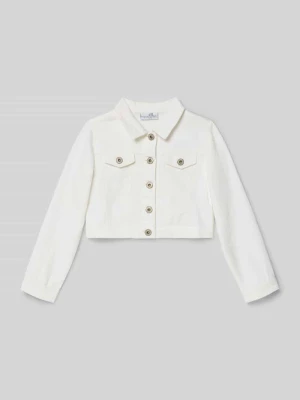 Kurtka z haftami i kieszeniami na piersi Happy Girls