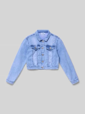 Kurtka z haftami i kieszeniami na piersi Happy Girls