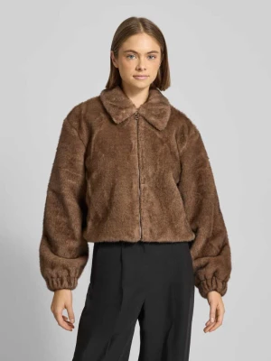 Kurtka z imitacji futra o kroju regular fit z wykładanym kołnierzem model ‘MADELINA’ Only