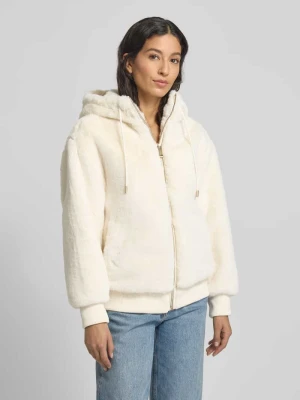 Kurtka z imitacji futra z zamkiem błyskawicznym model ‘LUCREZIA’ Guess