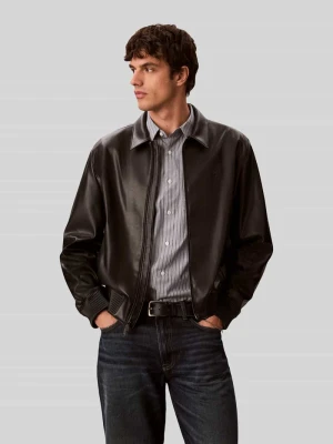 Kurtka z imitacji skóry o kroju regular fit z zamkiem błyskawicznym Calvin Klein Jeans