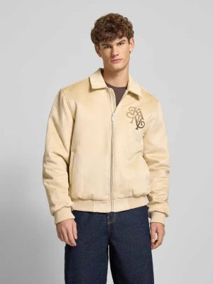 Kurtka z imitacji skóry z wyhaftowanym logo Karl Kani