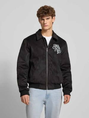 Kurtka z imitacji skóry z wyhaftowanym logo Karl Kani