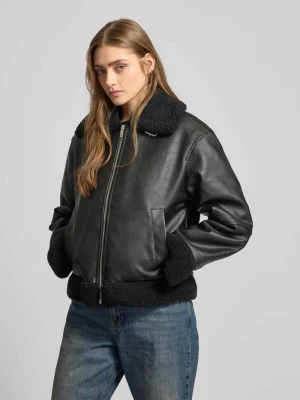 Kurtka z imitacji skóry z zamkiem błyskawicznym Review