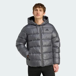 Kurtka z kapturem Essentials CLIMAWARM Synthetic Down Puffer Adidas Grey Five