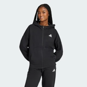 Kurtka z kapturem Future Icons Small Logo Full-Zip Adidas czarny
