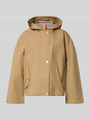 Kurtka z kapturem i klejonymi szwami model 'ELLE' G-LAB