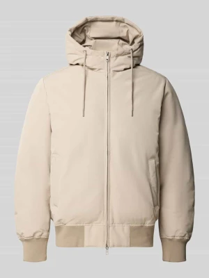 Kurtka z kapturem i wpuszczane kieszenie model 'TRACE' Jack&Jones Beżowy