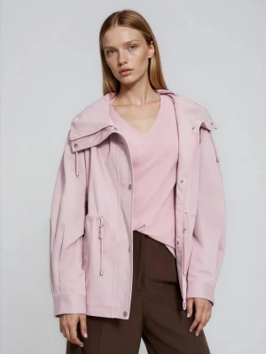Kurtka z kapturem różowa Moodo