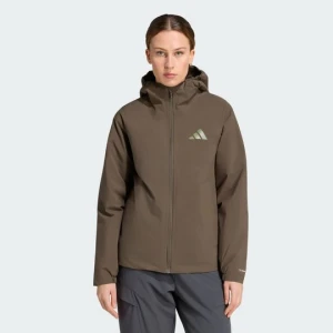 Kurtka z kapturem Terrex Multi Essentials CLIMAPROOF Insulated Adidas Shadow Olive
