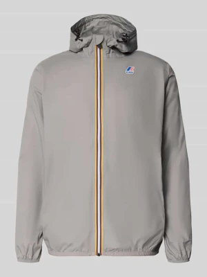 Kurtka z kapturem w kroju regular fit model 'Le Vrai' K-way Srebrny