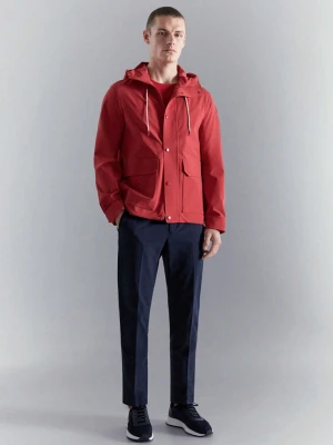 Kurtka z kapturem water repellent czerwony - Mężczyzna - - MANGO MAN