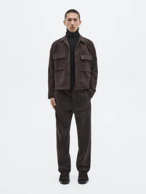 Kurtka Z Kieszeniami − Limited - Brązowy - - Massimo Dutti - Mężczyzna