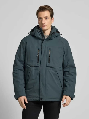 Kurtka z kieszeniami na zamek błyskawiczny model ‘TEXXXACTIVE’ camel active