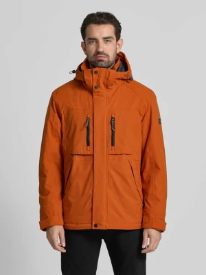 Parka o kroju regular fit z kieszeniami zapinanymi na zamek błyskawiczny model ‘TEXXXACTIVE’ camel active