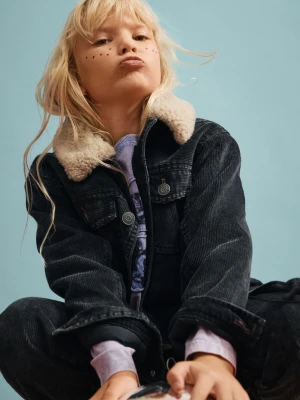 Kurtka z kołnierzem typu baranek Desigual