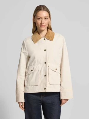 Kurtka z kołnierzem wykładanym i naszywanymi kieszeniami z patką WHITE LABEL