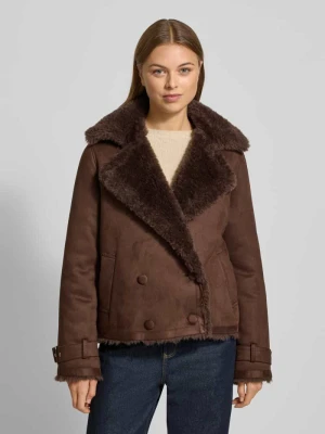 Kurtka z kołnierzem z połami i patkami na rękawach Liu Jo White