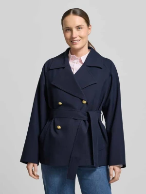 Kurtka z kołnierzem z połami i wiązanym paskiem Gant