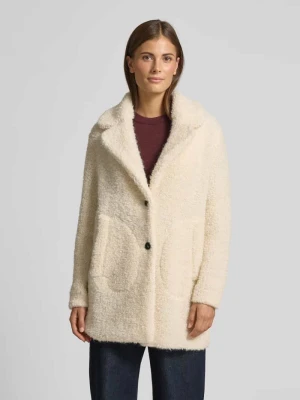 Płaszcz z futerka o luźnym kroju z dodatkiem wełny z alpaki Marc Cain
