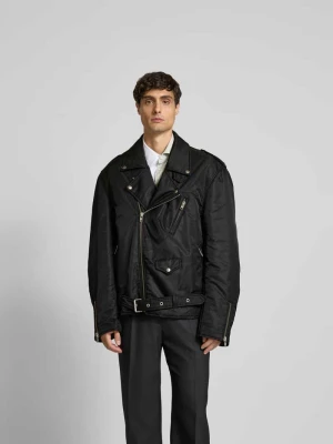 Kurtka z kołnierzem z połami MM6 Maison Margiela Czarny