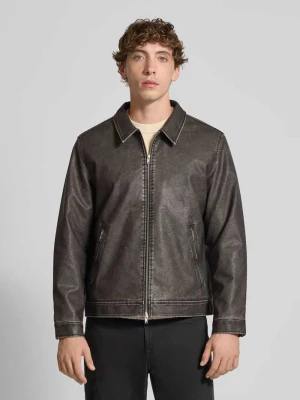 Kurtka z kołnierzykiem typu kent model ‘CASABLANCA’ Jack&Jones czarny