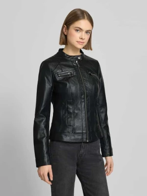 Kurtka z materiału o wyglądzie autentycznej skóry Only