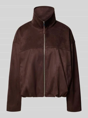 Kurtka z materiału skóropodobnego z zamkiem błyskawicznym i wpuszczanymi kieszeniami Gina Tricot
