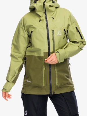 Zdjęcie produktu Kurtka z membraną damska Haglofs Vassi GTX Jacket - thyme green/olive green