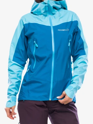 Kurtka z membraną damska Norrona Falketind GORE-TEX Jacket - aquarius/mykonos blue