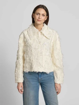 Kurtka z mieszanki wiskozy z frędzlami model 'JANY' Copenhagen Muse