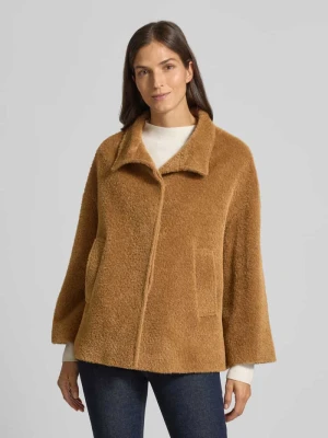 Kurtka z mieszanki żywej wełny i wełny z alpaki ze stójką ICONS Cinzia Rocca